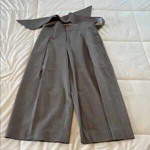 Club Monaco Charcoal Crop Wide-Leg Pants
